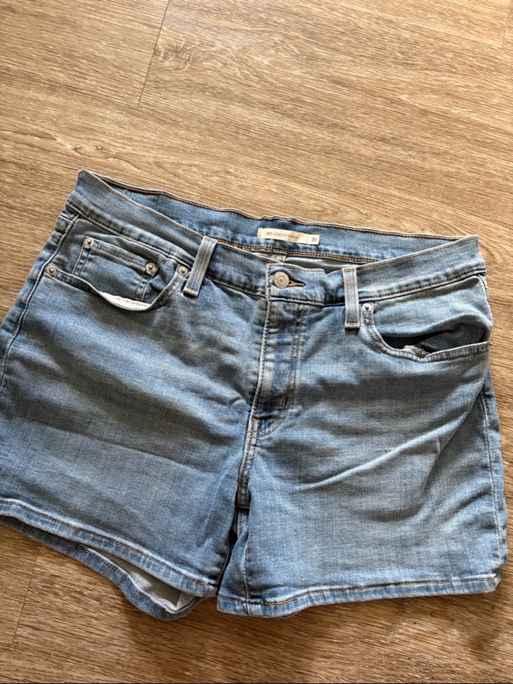 Levi's Light Blue Denim Cutoff Shorts